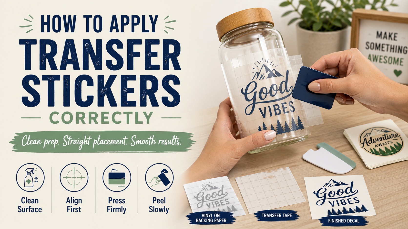 How to Apply Transfer Stickers Correctly